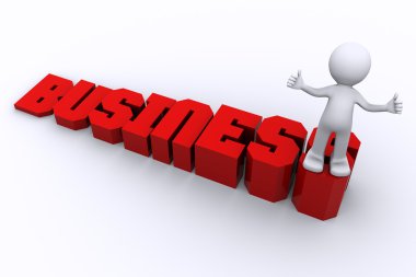 Success in business. Business growing concept clipart