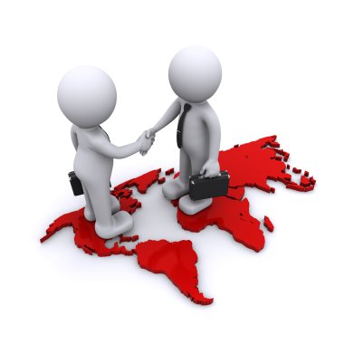 Global partnership concept clipart