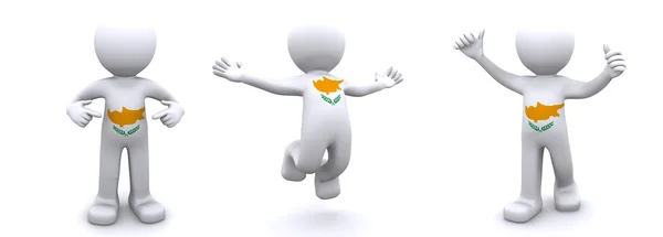 3D-s karakter textúrájú Ciprus zászlaja — Stock Fotó