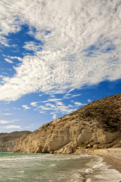 Облачное Небо Над Побережьем Куриона Кипр Лимассол — стоковое фото