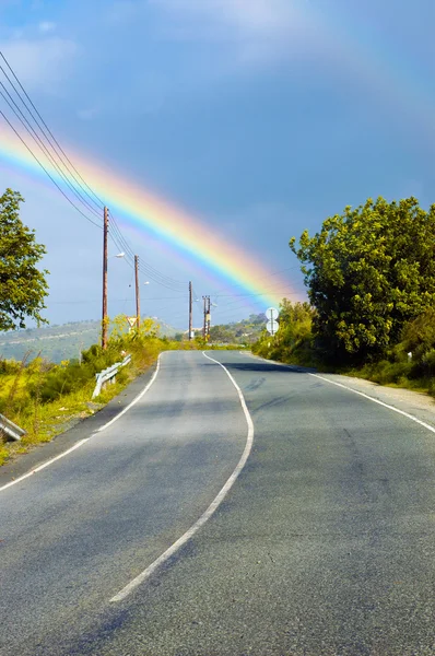 View Beautiful Rainbow Road — Stock Photo, Image