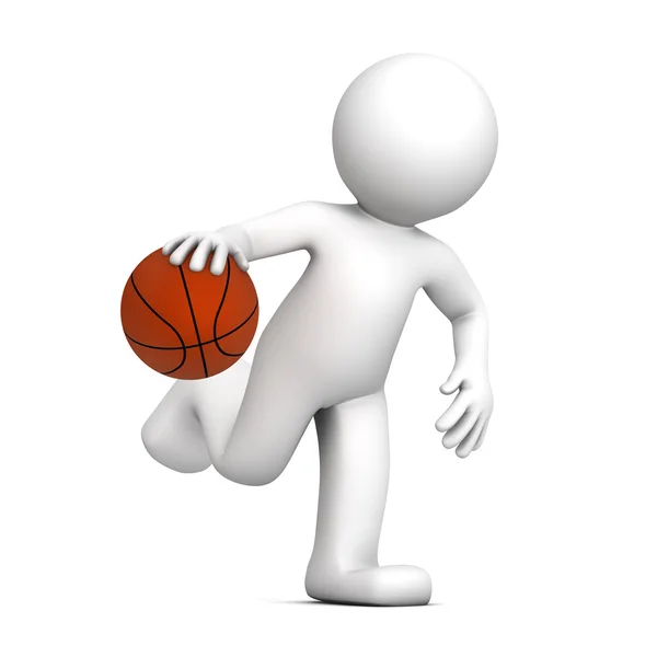 stock image Basketball player isolatedon white background