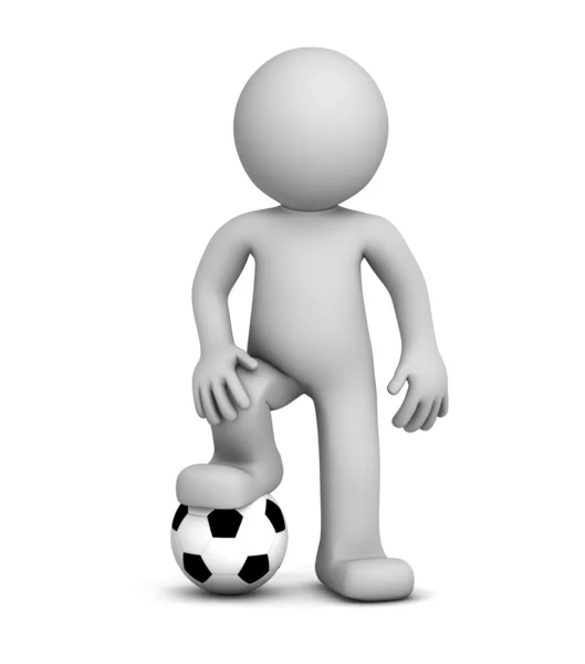 Jugador de fútbol 3d . —  Fotos de Stock