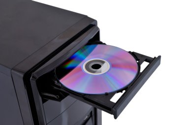 Open dvd rom clipart