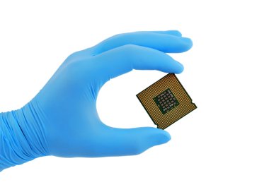 Cpu in hand clipart