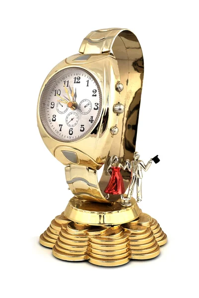 Decorative gold watch — Stock Photo, Image