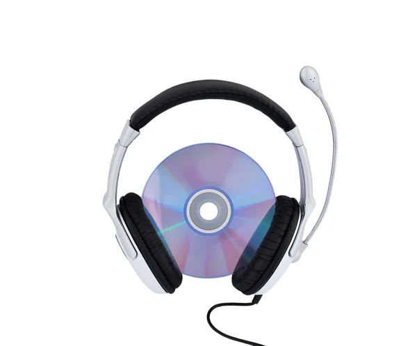ヘッドフォンと cd — ストック写真