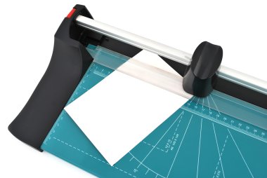 Paper cutter on a white background clipart