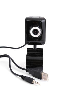 beyaz zemin üzerinde webcam stand