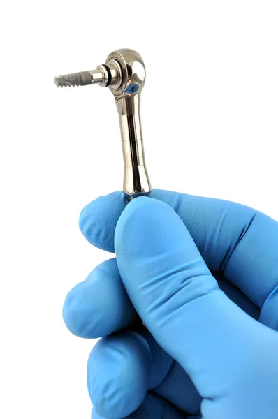 Nyckel För Skruvning Implantatet Hand — Stockfoto