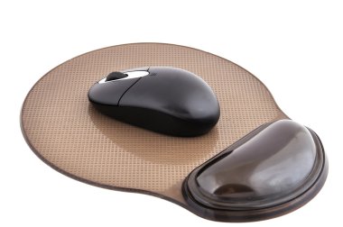 Wireless mouse and mause pad clipart