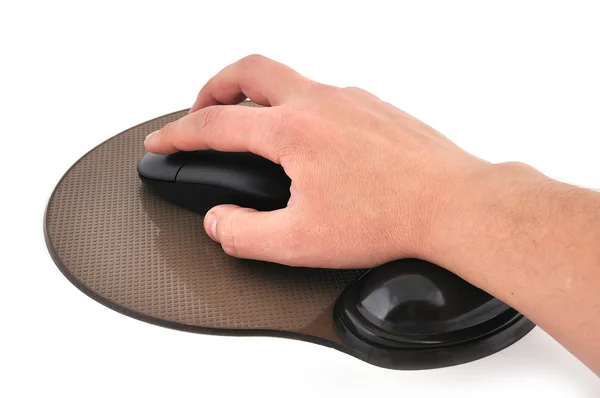 Wireless mouse and mause pad — Stock Photo, Image