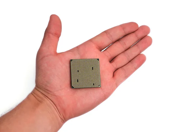 CPU en la mano — Foto de Stock