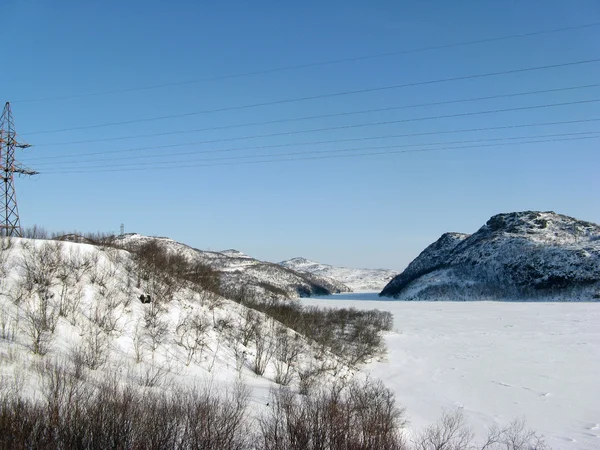 Der gefrorene Fluss — Stockfoto
