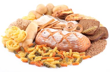 With bakery products on a white background clipart