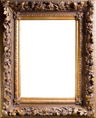 Baget old frame isolated on white clipart