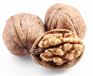 Walnuts isolated on a white background. clipart