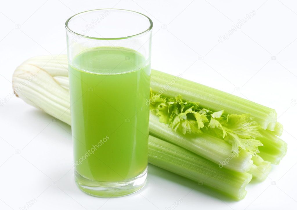 Juice from the stalks of celery plants