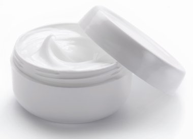 Jar with cosmetic cream. clipart
