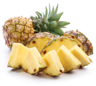 Cut pineapple. clipart