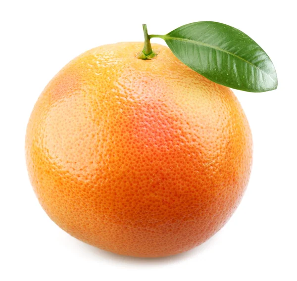 Rijp smakelijk grapefruit met blad. — Stockfoto