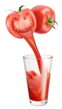 Fresh tomato juice. clipart