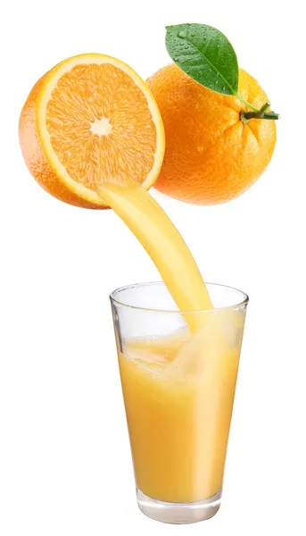 Vers sinaasappelsap. — Stockfoto