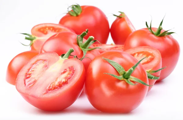 Skupina zralých červených rajčat. — Stock fotografie
