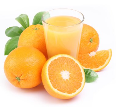 Orange juice and fruits. clipart