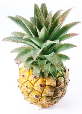 olgunlaşmış bir ananas. üstten görüntüleme.