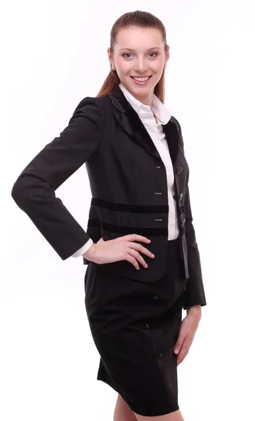 Portret van positieve jonge zakenvrouw. — Stockfoto