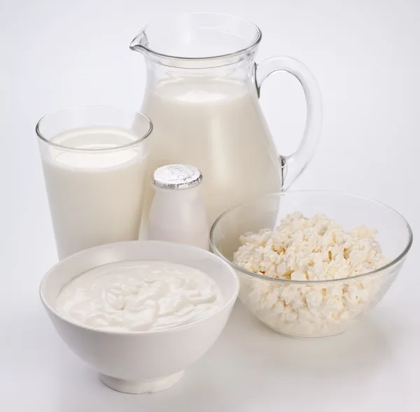 Foto di prodotti lattiero-caseari . — Foto Stock