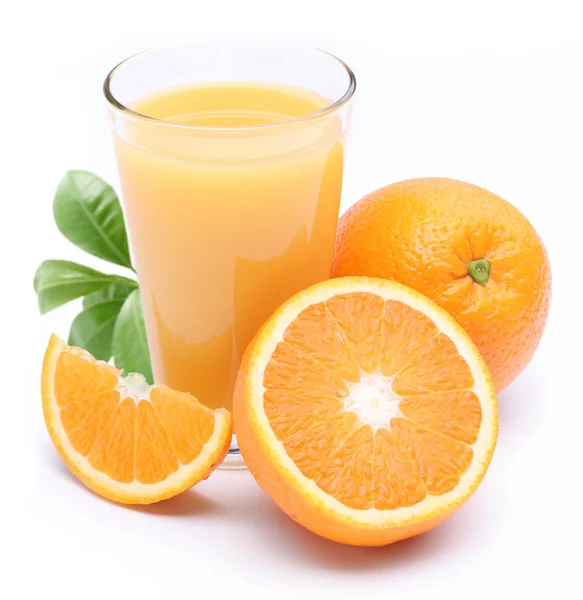 Zumo de naranja y frutas. — Foto de Stock