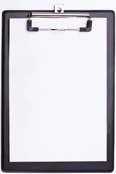Black clipboard on a white background. Stock Image
