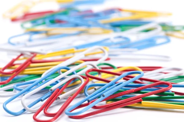 Group Colored Paper Clips — Stock Photo, Image