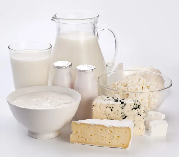 Foto de productos lácteos . — Foto de Stock
