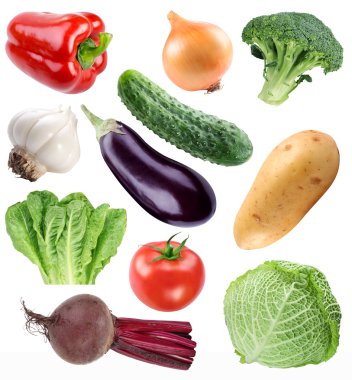 Vegetable collection isolated on a white background. File contai clipart