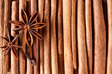 Texture image cinnamon sticks. clipart