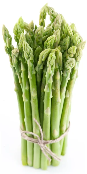 Foglia di asparagi su fondo bianco . — Foto Stock