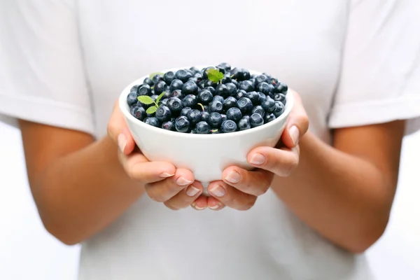 Crockery dengan blueberry . — Stok Foto