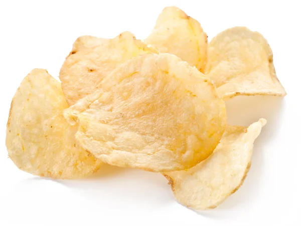 Patates cipsi beyaz arkaplanda izole — Stok fotoğraf