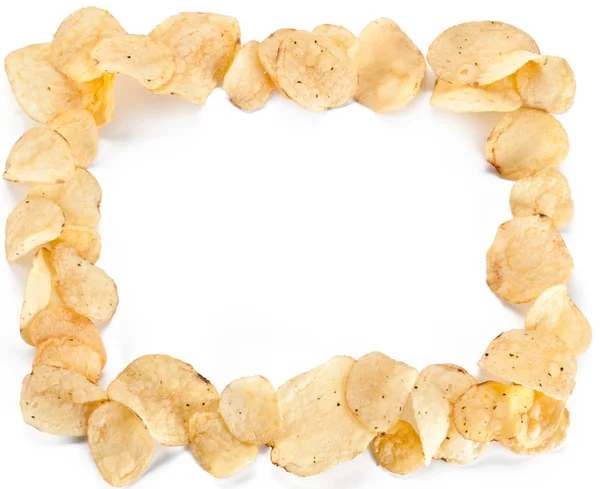 Potato chips in een frame. — Stockfoto