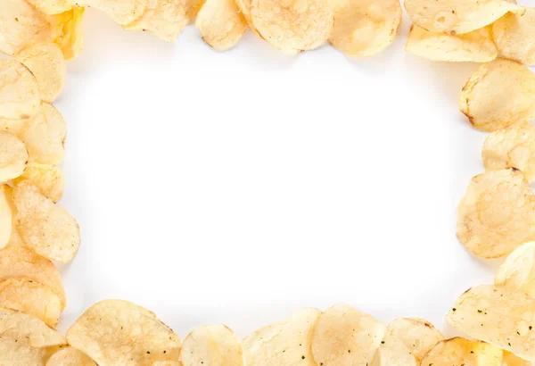 Potato chips in a frame. — Stock Photo, Image