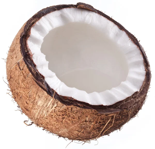Magas-tulajdonság fénykép a kókuszdiót, fehér alapon. — Stock Fotó