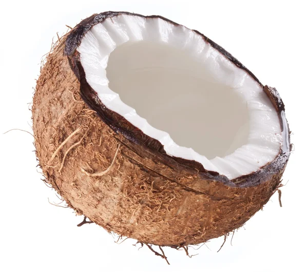 Hochwertige Fotos von Kokosnüssen auf weißem Hintergrund. — Stockfoto