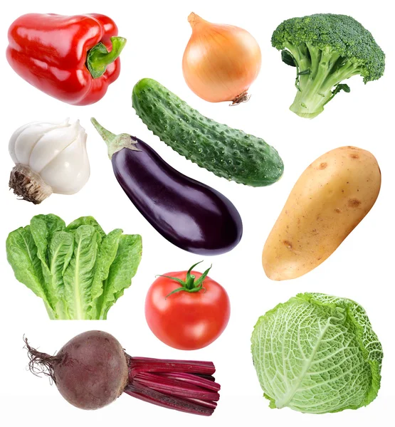 Vegetable collection isolated on a white background. File contai — Stock Photo, Image