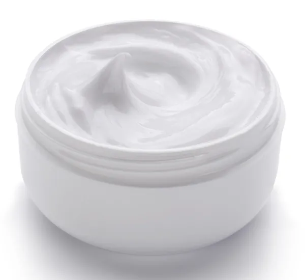 Jar with cosmetic cream. — Stock Photo, Image