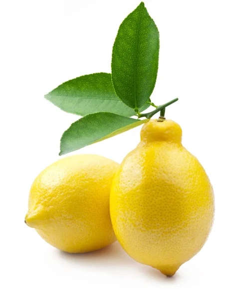 Hög kvalitet foto mogna citroner på vit bakgrund — Stockfoto