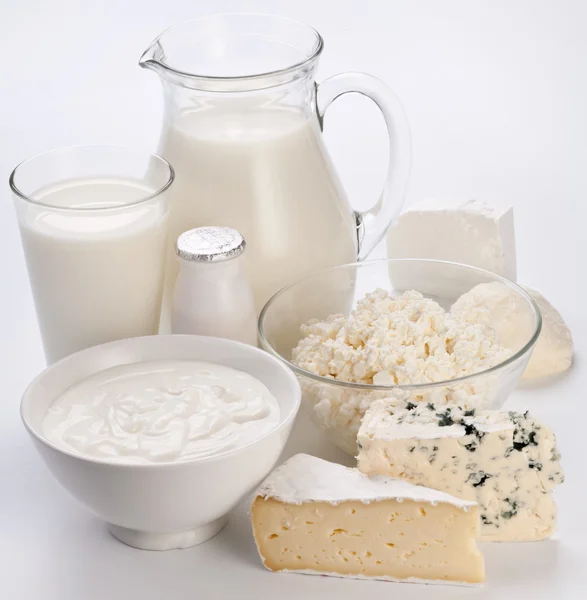 Foto de productos lácteos . — Foto de Stock