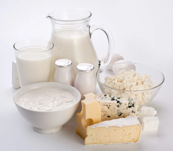 Foto de produtos lácteos . — Fotografia de Stock